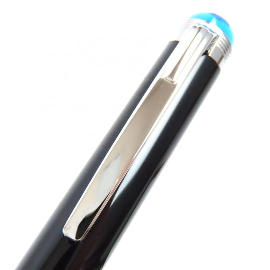 MONTBLANC Ballpoint pen 118848 Black Precious Rubbed Gin Black Silver star walker precious resin mens Used Authentic