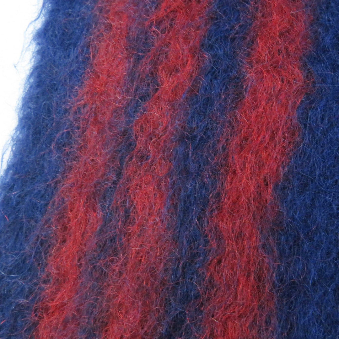 LOEWE Scarf Main: 68% mohair, Main: 27% wool, 5% nylon Navy red mens Used Authentic
