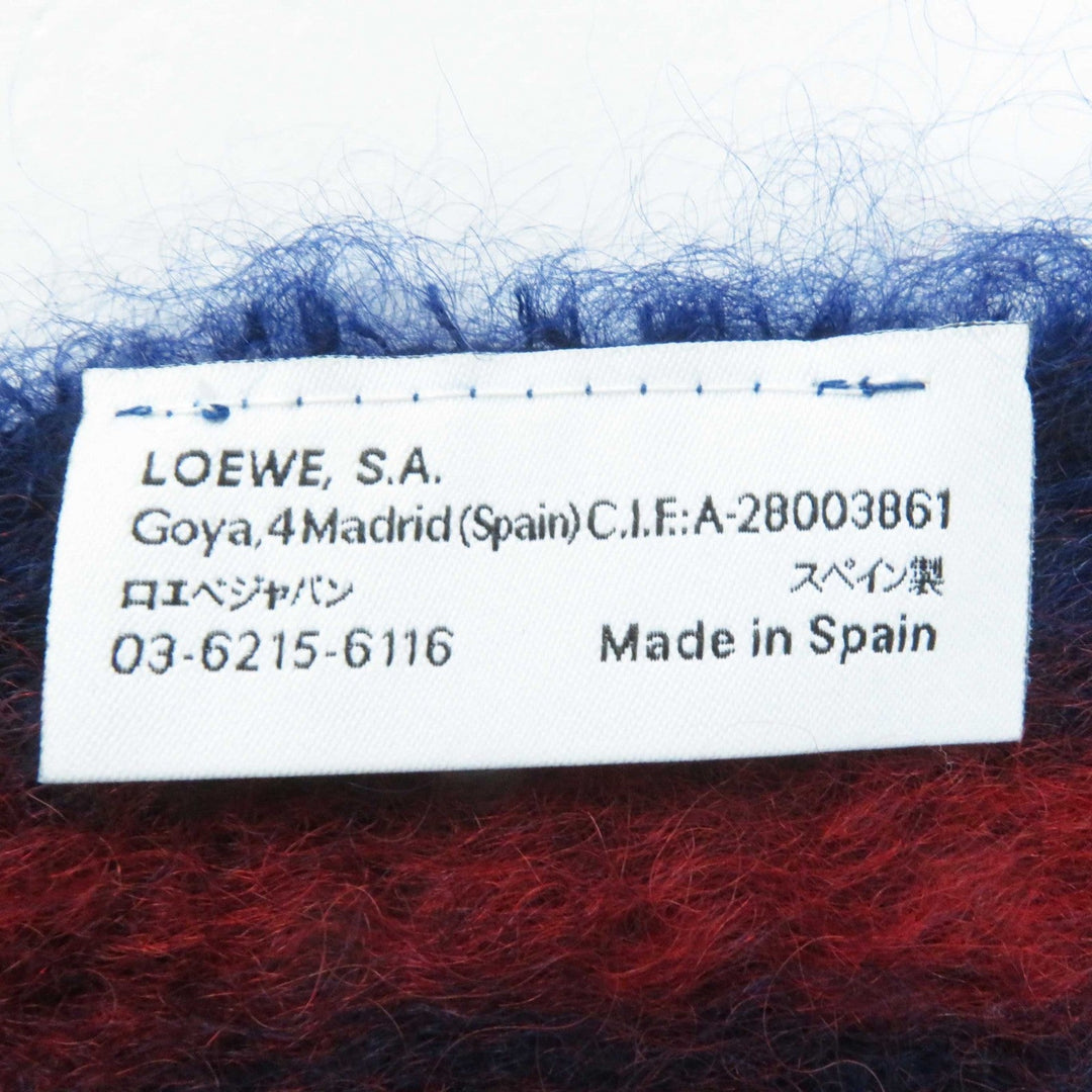 LOEWE Scarf Main: 68% mohair, Main: 27% wool, 5% nylon Navy red mens Used Authentic