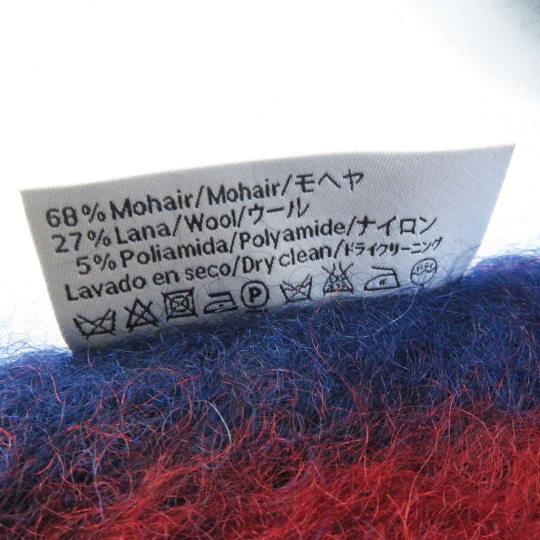 LOEWE Scarf Main: 68% mohair, Main: 27% wool, 5% nylon Navy red mens Used Authentic