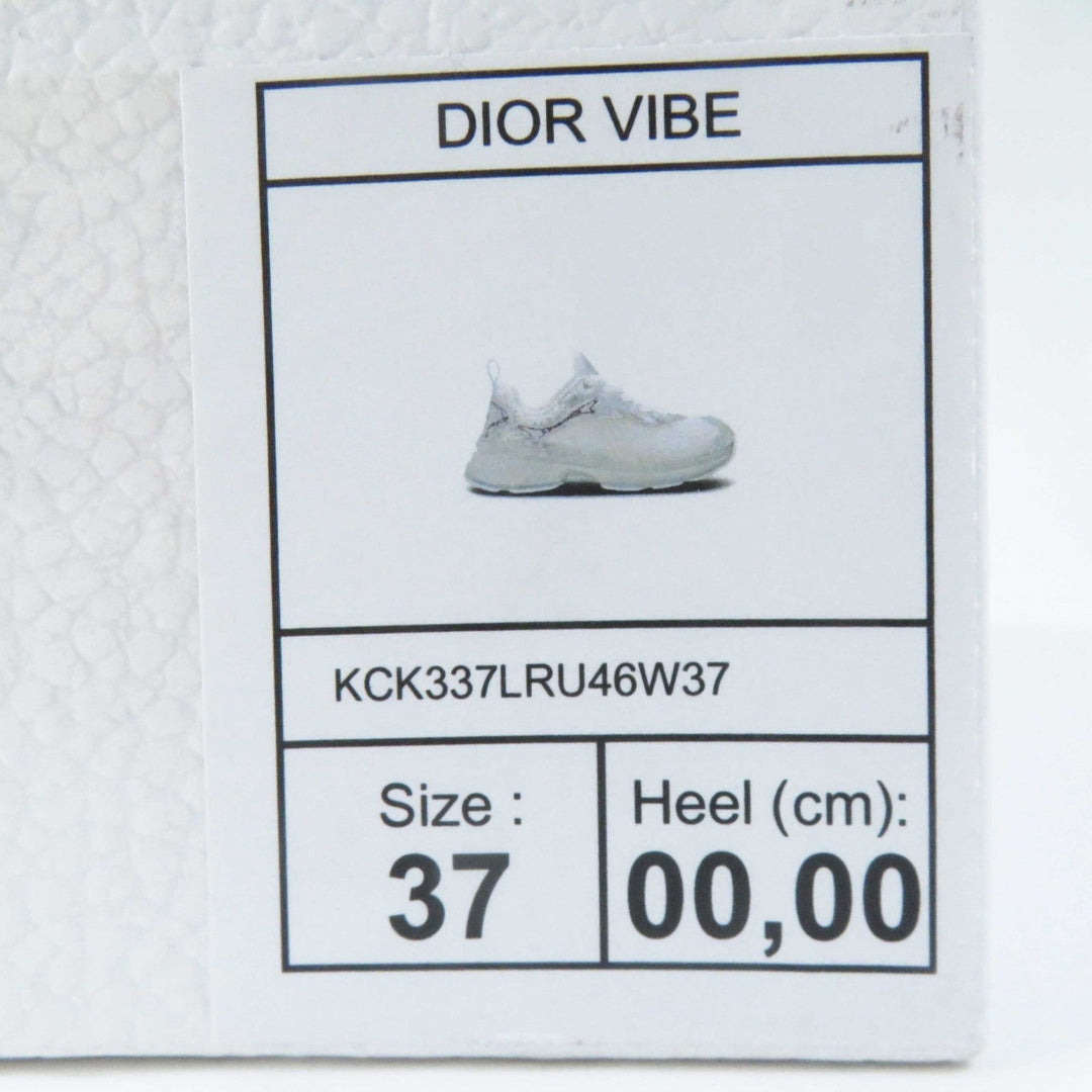 Christian Dior sneakers KCK337LRU46W37 Leather rubber White Silver DIOR VIBE Women 37 Used Authentic