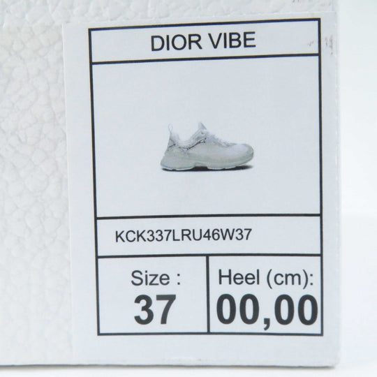 Christian Dior sneakers KCK337LRU46W37 Leather rubber White Silver DIOR VIBE Women 37 Used Authentic