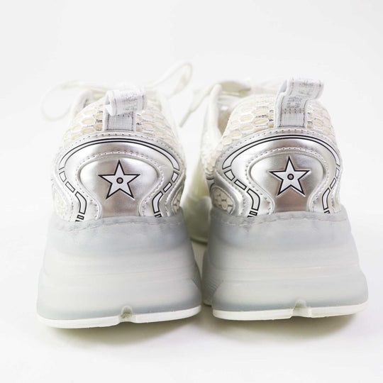 Christian Dior sneakers KCK337LRU46W37 Leather rubber White Silver DIOR VIBE Women 37 Used Authentic