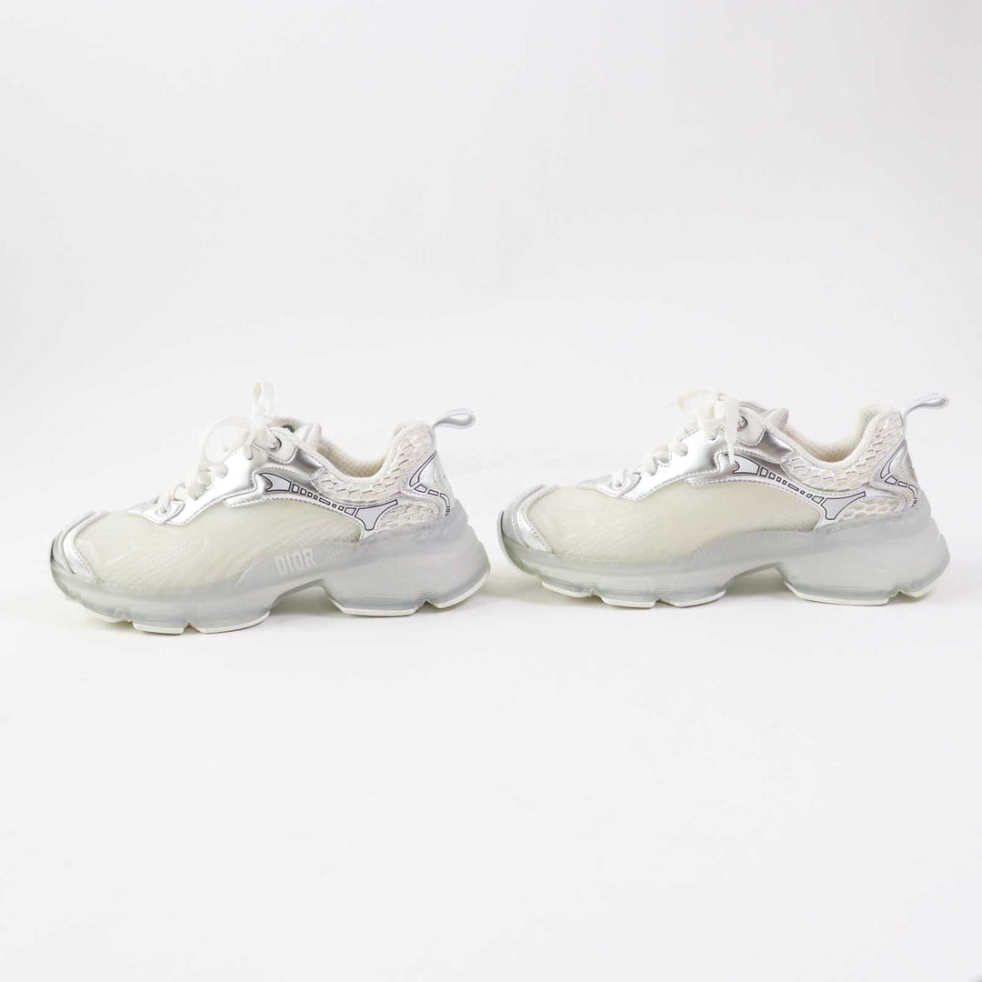 Christian Dior sneakers KCK337LRU46W37 Leather rubber White Silver DIOR VIBE Women 37 Used Authentic