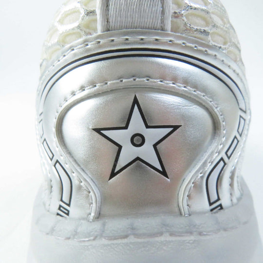 Christian Dior sneakers KCK337LRU46W37 Leather rubber White Silver DIOR VIBE Women 37 Used Authentic