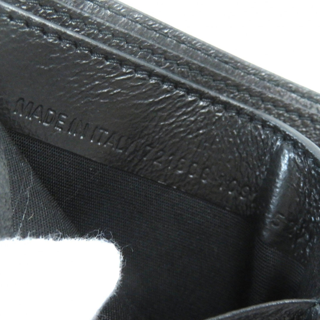 BALENCIAGA Bifold Wallet 721899 Main: Leather Black White mens Used Authentic