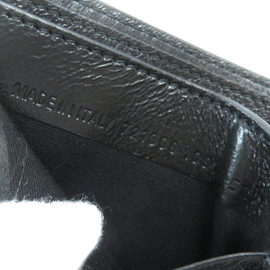 BALENCIAGA Bifold Wallet 721899 Main: Leather Black White mens Used Authentic