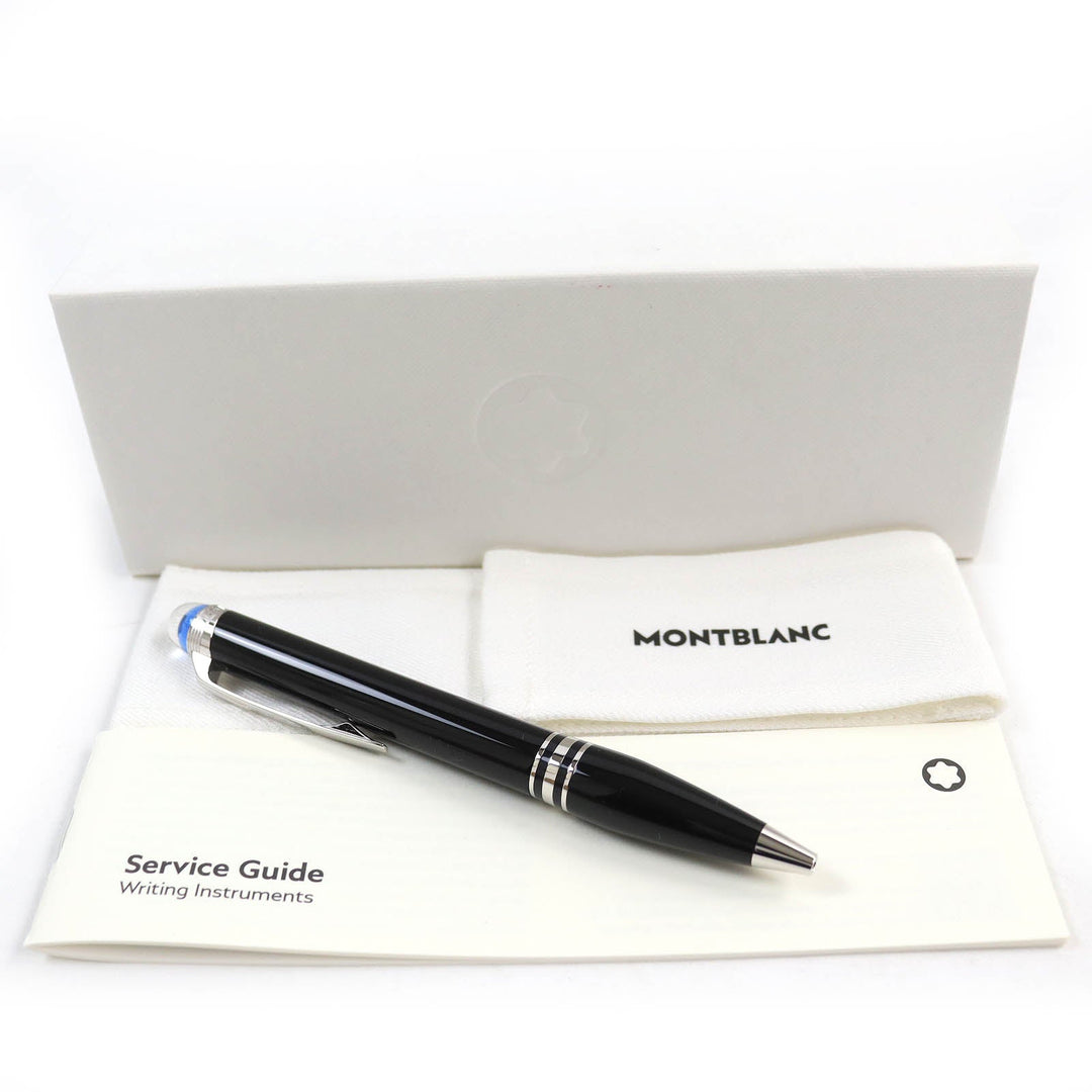 MONTBLANC Ballpoint pen 132509 Precious Resin Metal Black Silver Starwalker mens Used Authentic