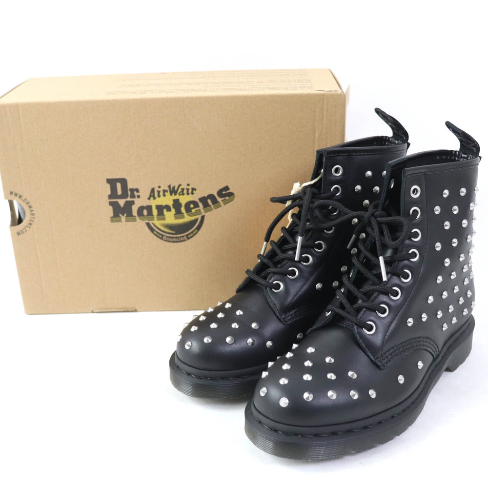 Dr.Martens short boots 27040001 Main: Leather Black Silver 1460 STUD Women 38 Used Authentic