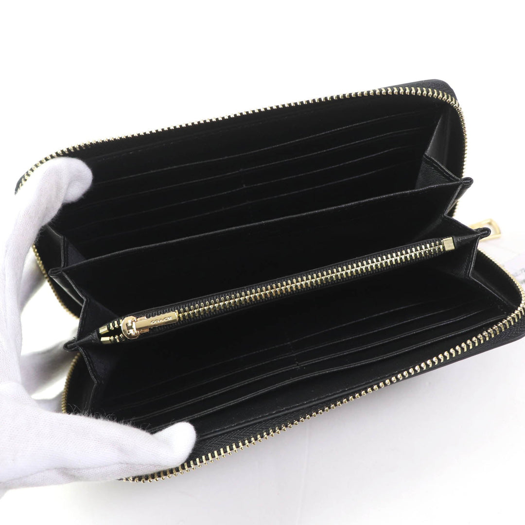 COACH Long Wallet Purse F52372 Main: Leather black Women Used Authentic