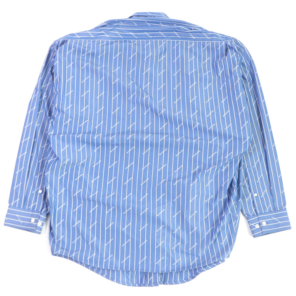 BALENCIAGA Long sleeve shirt 595214 Main: 75% cotton, Main: 25% polyester blue mens 39 Used Authentic
