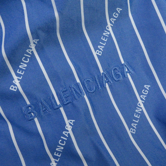 BALENCIAGA Long sleeve shirt 595214 Main: 75% cotton, Main: 25% polyester blue mens 39 Used Authentic