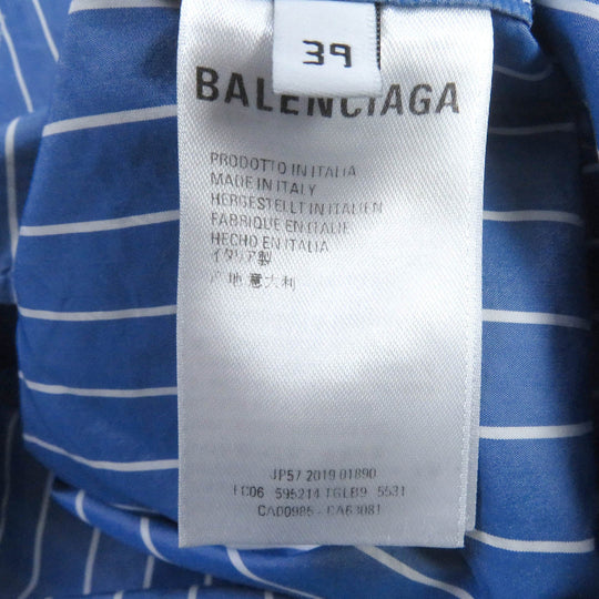 BALENCIAGA Long sleeve shirt 595214 Main: 75% cotton, Main: 25% polyester blue mens 39 Used Authentic