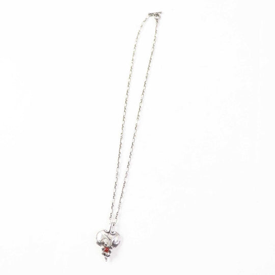 Georg Jensen Necklace Main�FSV925 Silver Red Carnelian Women Used Authentic