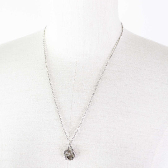 GUCCI Necklace 455535 Main�FAG925 Silver Interlocking G Women Used Authentic