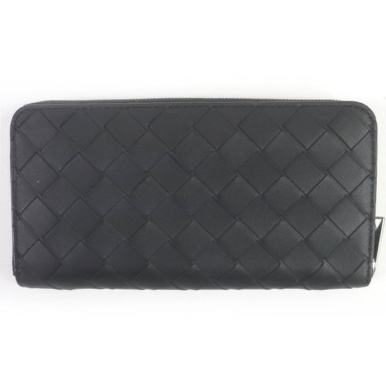 BOTTEGAVENETA Long Wallet Purse 749427VCPQ48803 Main: Leather black mens Used Authentic