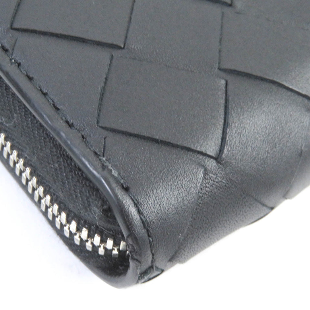 BOTTEGAVENETA Long Wallet Purse 749427VCPQ48803 Main: Leather black mens Used Authentic