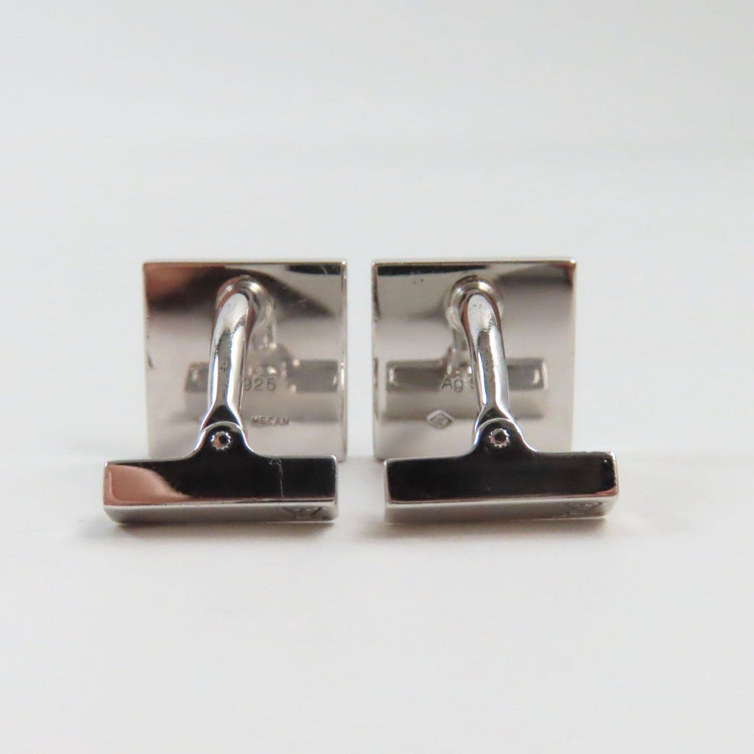 LOUIS VUITTON cuffs Main�FAG925 Silver Brown type Boutong de Manchette mens Used Authentic