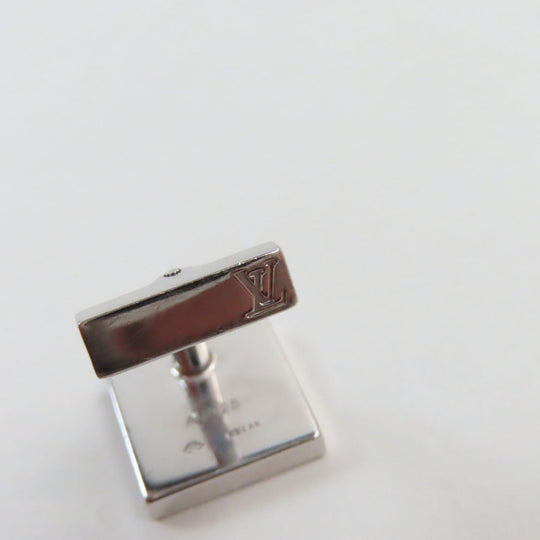 LOUIS VUITTON cuffs Main�FAG925 Silver Brown type Boutong de Manchette mens Used Authentic
