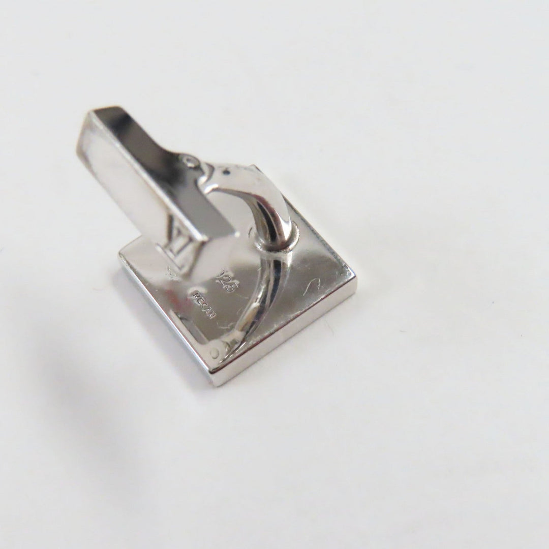 LOUIS VUITTON cuffs Main�FAG925 Silver Brown type Boutong de Manchette mens Used Authentic