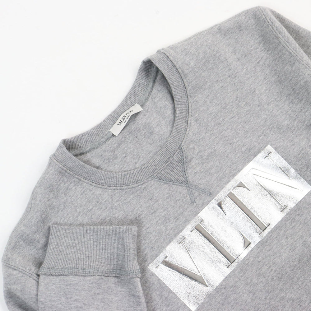 VALENTINO sweat RV3MF01JCXL Outer material: 93% cotton, Outer material: 7% nylon, Part: 96% cotton, Part: 4% polyurethane Gray Silver mens M Used Authentic