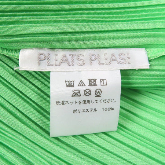 PLEATS PLEASE setup PP83-JK161/PP83-JF164 Main: 100% polyester green Women (Top) 3, (Bottom) 2 Used Authentic