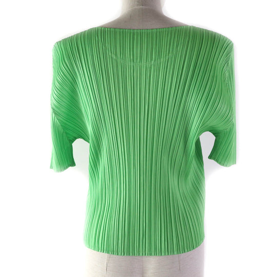 PLEATS PLEASE setup PP83-JK161/PP83-JF164 Main: 100% polyester green Women (Top) 3, (Bottom) 2 Used Authentic