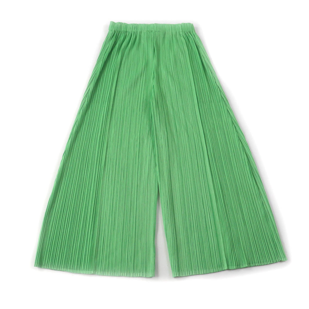 PLEATS PLEASE setup PP83-JK161/PP83-JF164 Main: 100% polyester green Women (Top) 3, (Bottom) 2 Used Authentic
