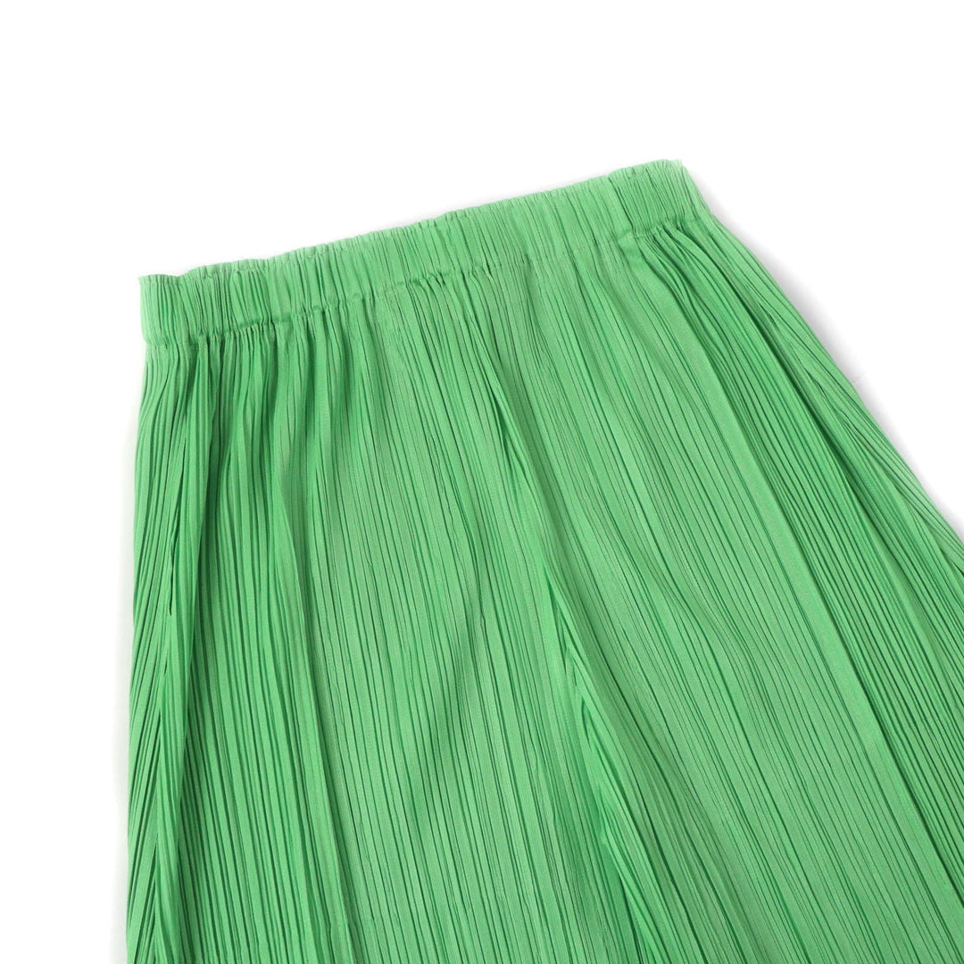 PLEATS PLEASE setup PP83-JK161/PP83-JF164 Main: 100% polyester green Women (Top) 3, (Bottom) 2 Used Authentic