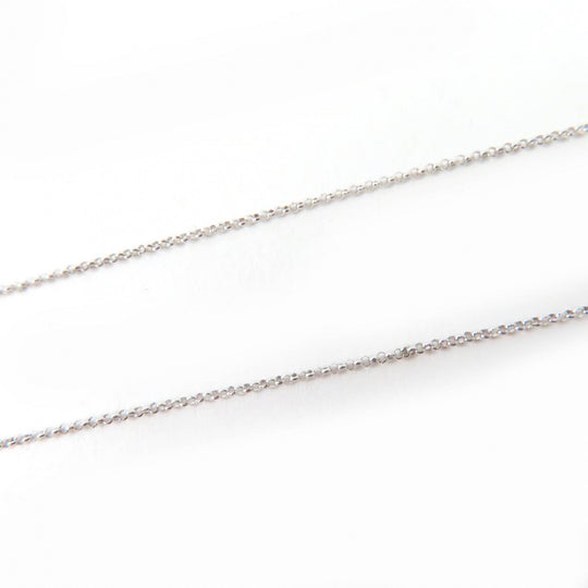 Justin Davis Necklace Main: K18WG, Part: Diamond Silver Women Used Authentic