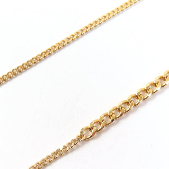 BOTTEGAVENETA Necklace Main�FAG925 Gold green Women Used Authentic