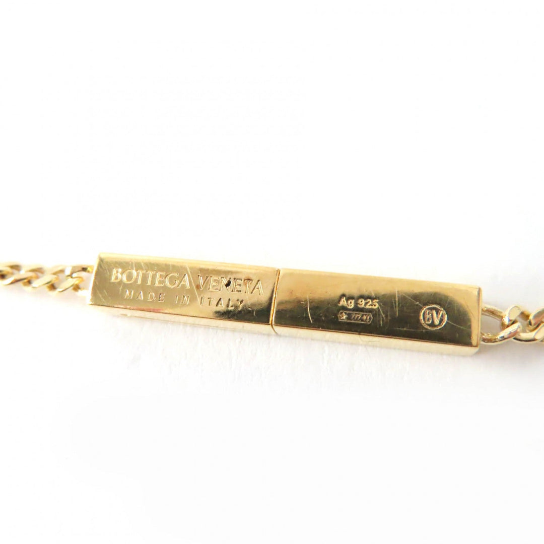 BOTTEGAVENETA Necklace Main�FAG925 Gold green Women Used Authentic