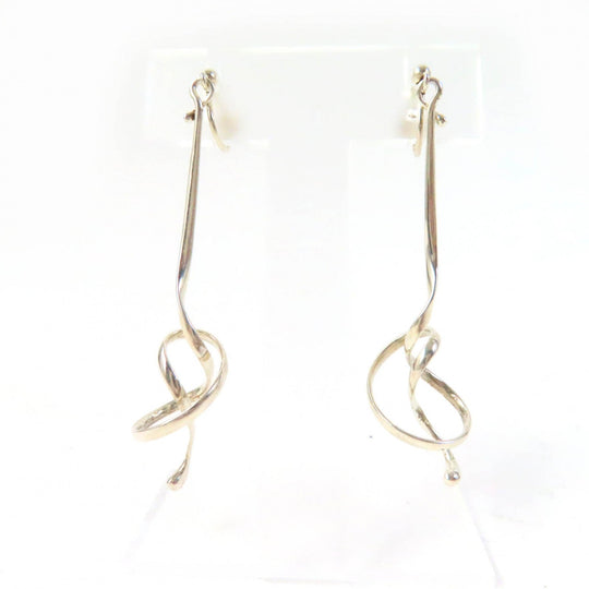 Georg Jensen Earring Main�FSV925 Silver Forget Me Not Women Used Authentic