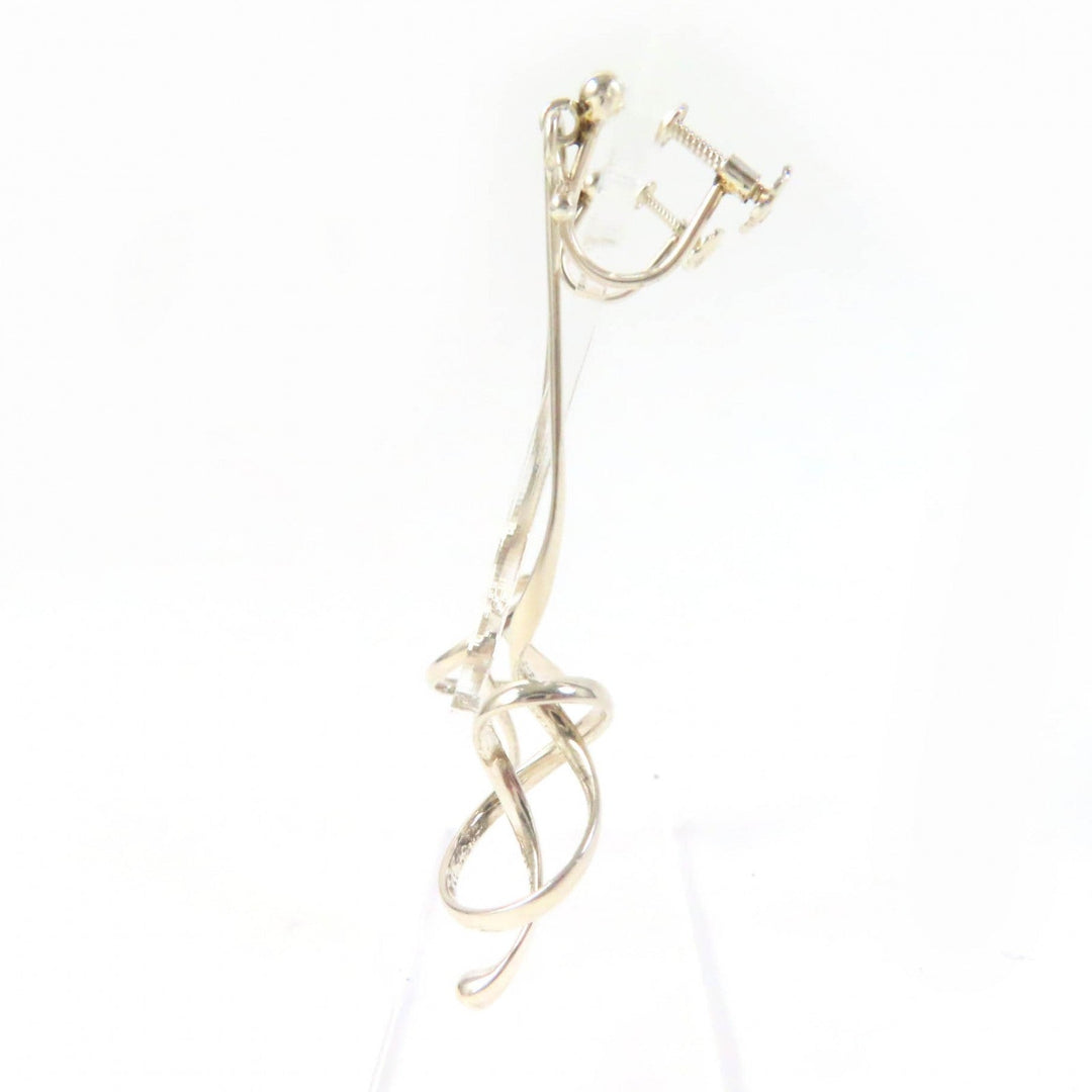 Georg Jensen Earring Main�FSV925 Silver Forget Me Not Women Used Authentic