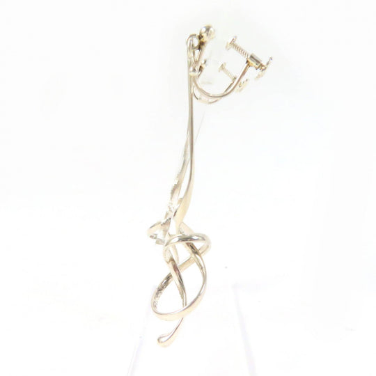 Georg Jensen Earring Main�FSV925 Silver Forget Me Not Women Used Authentic