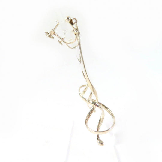 Georg Jensen Earring Main�FSV925 Silver Forget Me Not Women Used Authentic