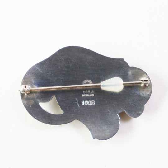 Georg Jensen Brooch 100B Main: SV925, Part: Moonstone Silver Women Used Authentic