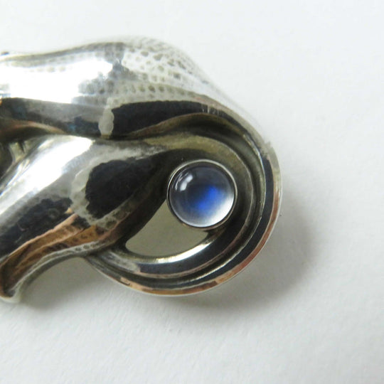 Georg Jensen Brooch 100B Main: SV925, Part: Moonstone Silver Women Used Authentic