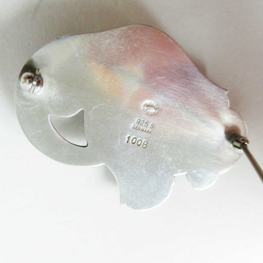 Georg Jensen Brooch 100B Main: SV925, Part: Moonstone Silver Women Used Authentic