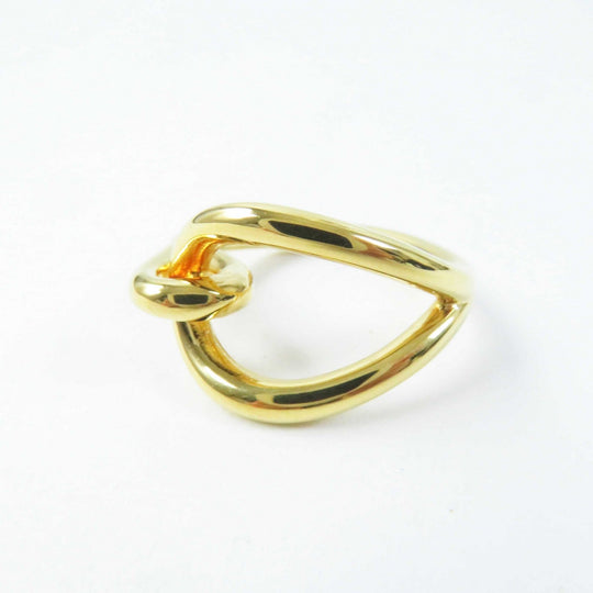 HERMES Scarf ring Gold Plated gold jumbo Women Used Authentic