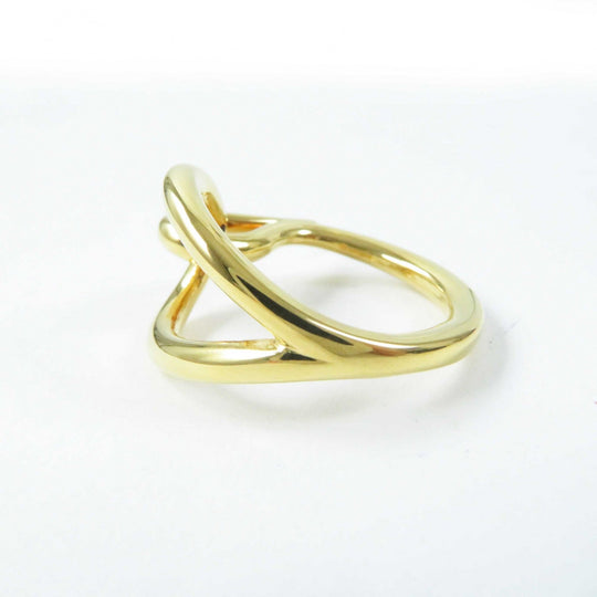 HERMES Scarf ring Gold Plated gold jumbo Women Used Authentic
