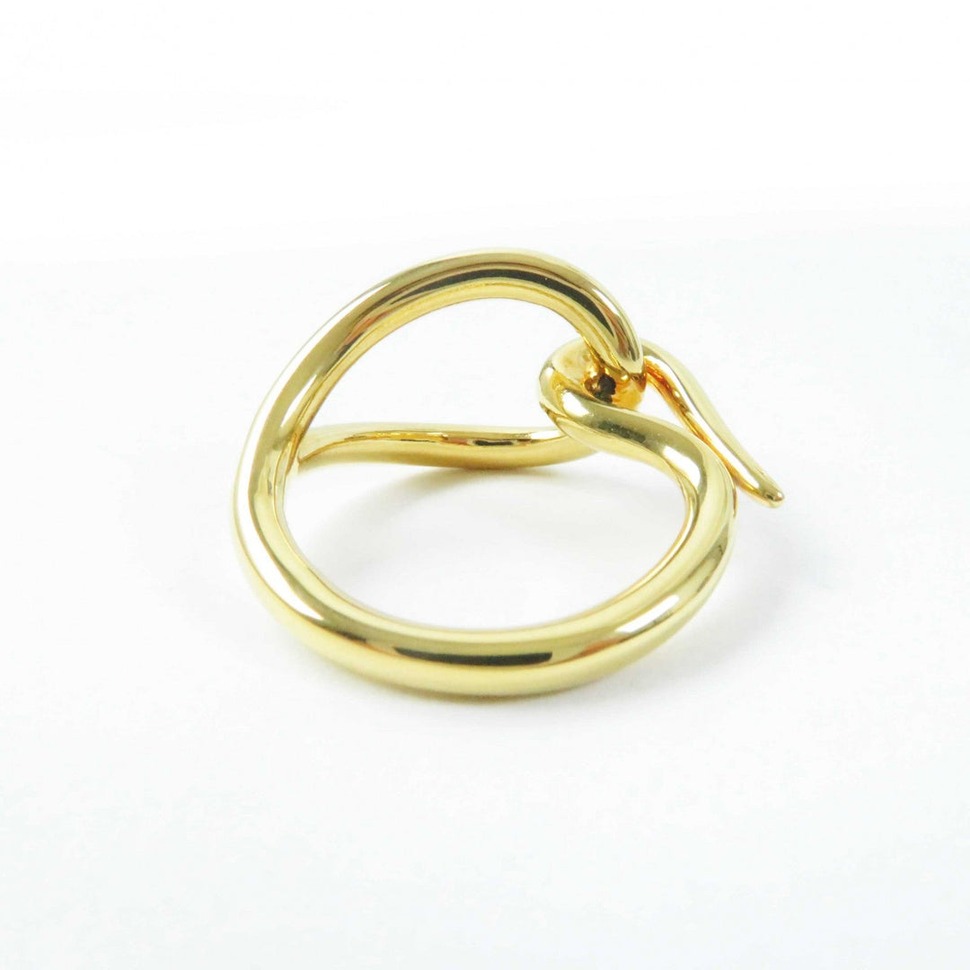 HERMES Scarf ring Gold Plated gold jumbo Women Used Authentic
