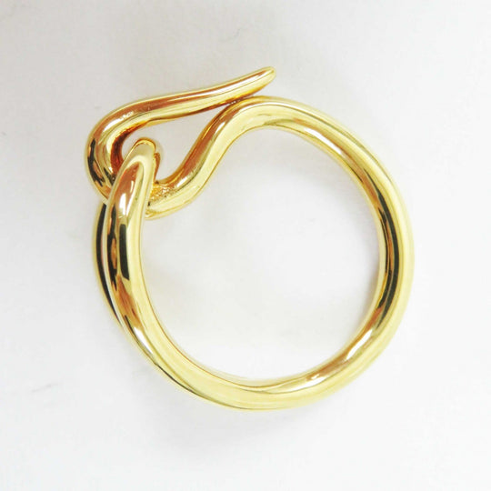 HERMES Scarf ring Gold Plated gold jumbo Women Used Authentic