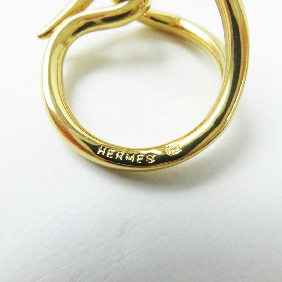 HERMES Scarf ring Gold Plated gold jumbo Women Used Authentic