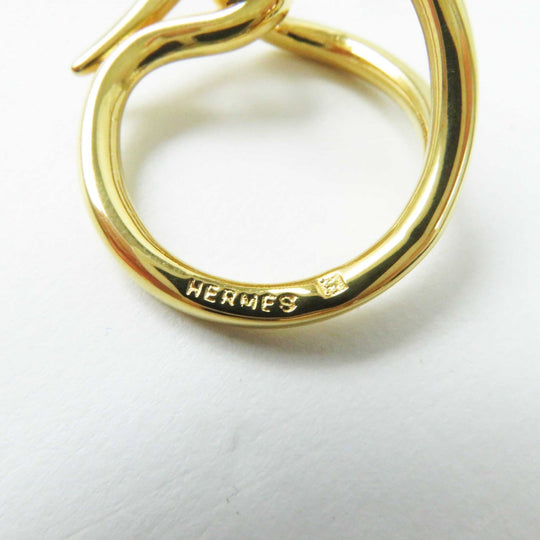 HERMES Scarf ring Gold Plated gold jumbo Women Used Authentic