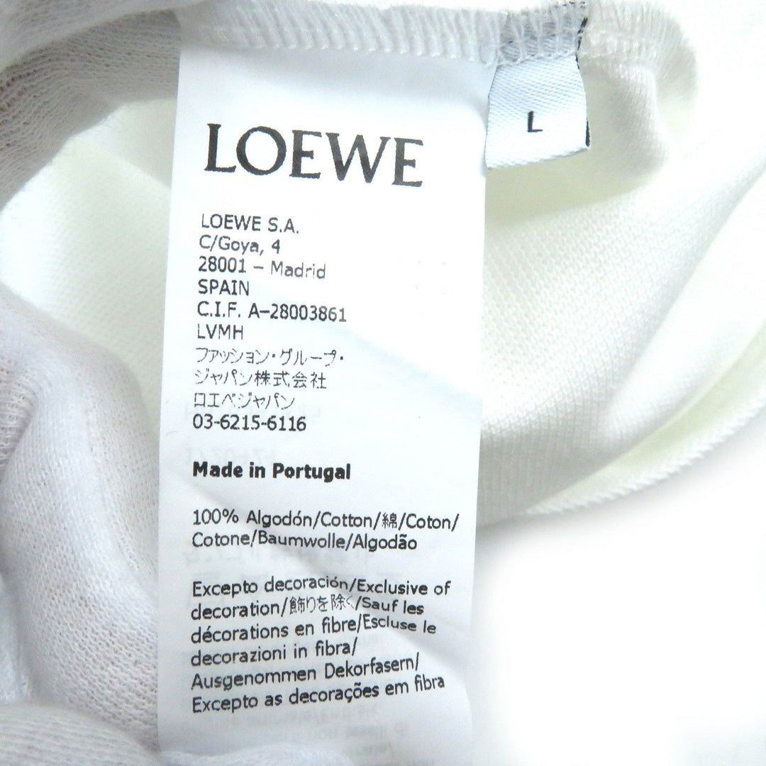 LOEWE Short sleeve polo shirt H616341X25 Main: 100% cotton white mens L Used Authentic