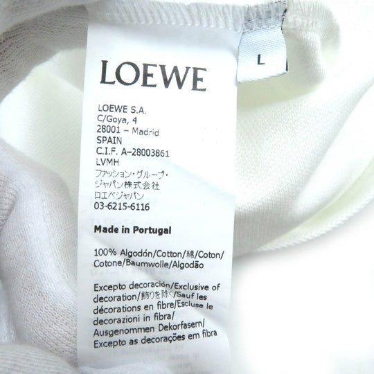 LOEWE Short sleeve polo shirt H616341X25 Main: 100% cotton white mens L Used Authentic