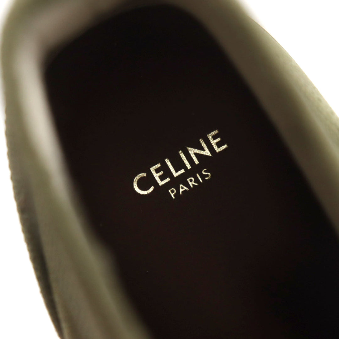 CELINE boots 344292198C.31GR Main: Canvas Army green PATAPANS LACE-UP BOOT 20 mens 40 Used Authentic