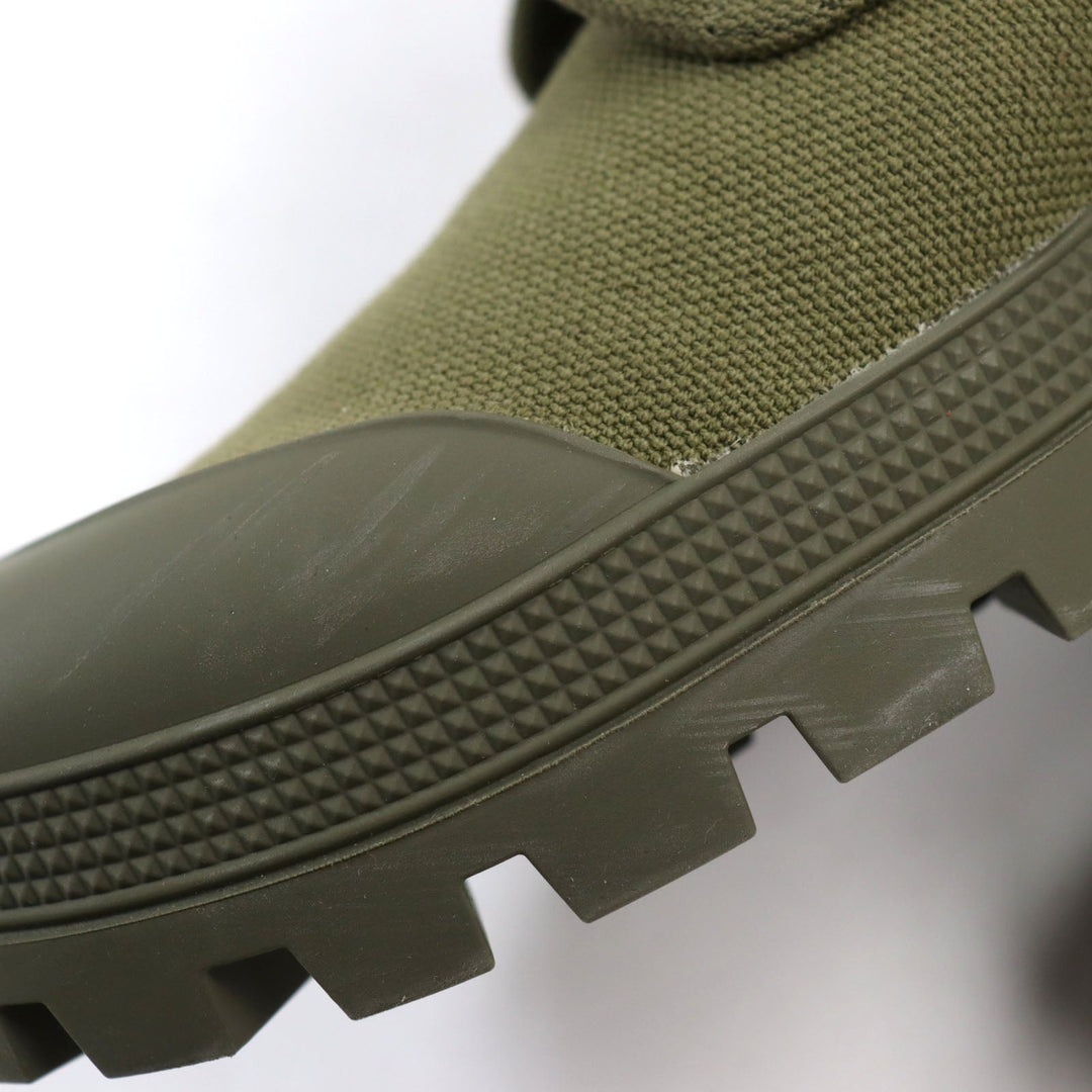 CELINE boots 344292198C.31GR Main: Canvas Army green PATAPANS LACE-UP BOOT 20 mens 40 Used Authentic