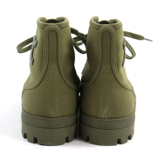 CELINE boots 344292198C.31GR Main: Canvas Army green PATAPANS LACE-UP BOOT 20 mens 40 Used Authentic